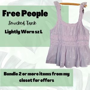 Light Purple Embroidered Free People Tank